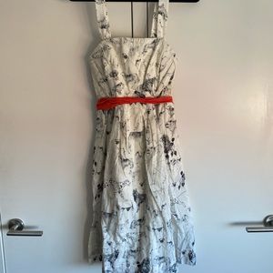 Anthropologie Dog Print Sun Dress